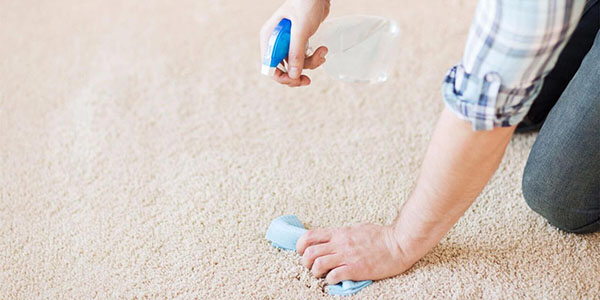 لکه گیری فرش قبل از شستشو